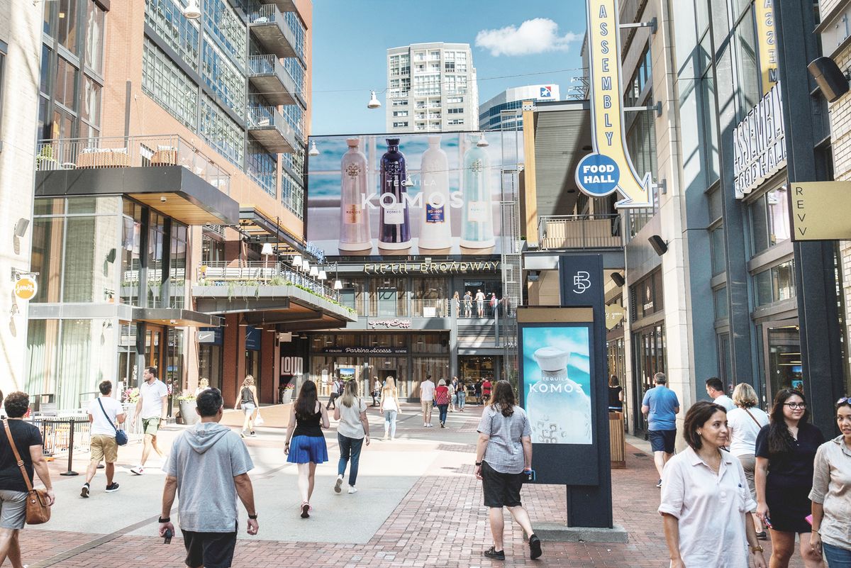 Komos screens at Fifth and Broadway, Nashville