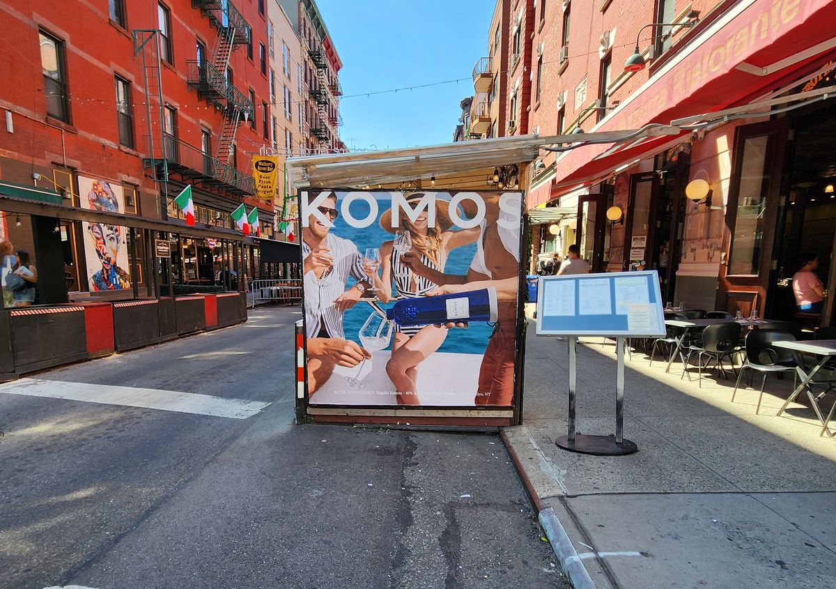 Komos wild posting, Mulberry and Broome, New York